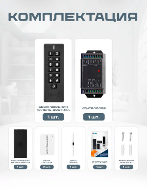 Система СКУД Ps-Link PS-SK7-EM беспроводной, кнопочная радиопанель