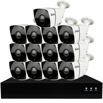 Комплект видеонаблюдения IP 2Мп Ps-Link KIT-С213IP-POE 13 камер с ночной съемкой для улицы, с датчиком движения, питание PoE