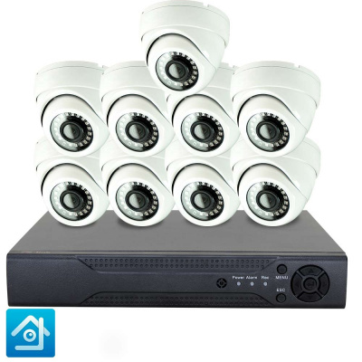 Комплект видеонаблюдения AHD 2Мп Ps-Link KIT-A209HD 9 камер для помещения