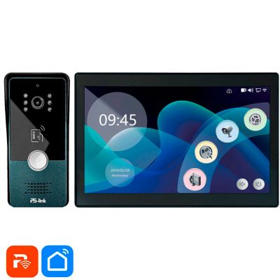 Комплект проводного WIFI видеодомофона Ps-Link KIT-185DP-306IC-B