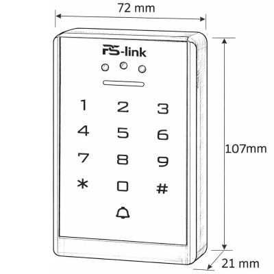 Комплект СКУД Ps-Link KIT-3D01EM-WP-W-180 распознавание лиц / RFID / IP66