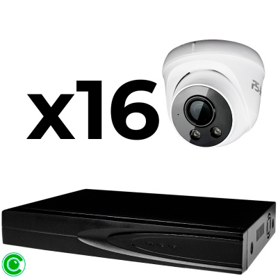 Комплект видеонаблюдения IP 8Мп Ps-Link KIT-A816IP-ST 16 камер для помещения, аналитика, детекция человека, область вторжения