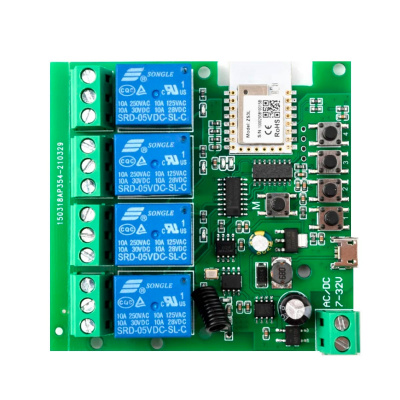 Реле питания WIFI Ps-Link ST-DC4 4 канала управления по 250В/10А, 32В/5В, NO/COM/NC, удаленный доступ