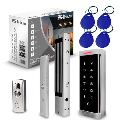 Система СКУД PS-Link KIT-T6MF-280 / эл. магнитный замок 280кг / кодовая панель / RFID Mifare