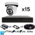 Комплект видеонаблюдения AHD 2Мп Ps-Link KIT-A215HDC 15 камер для помещения с LED-подсветкой, без микрофона