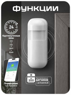Охранная сигнализация Ps-Link PS-PG500-4GEU с 4G LTE, WI-FI, управлением приложением, поддержка 4G сети GSM