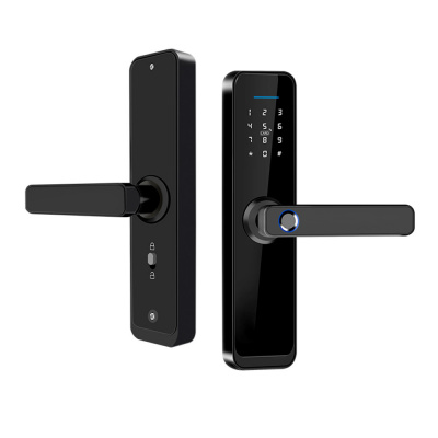 Дверной замок WIFI Ps-Link X2 с ручкой и датчиком отпечатка пальца Чёрный