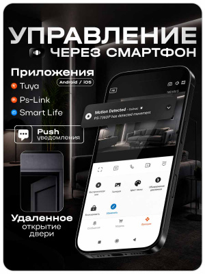 Комплект проводного WIFI видеодомофона Ps-Link KIT-185DP-306IC-B