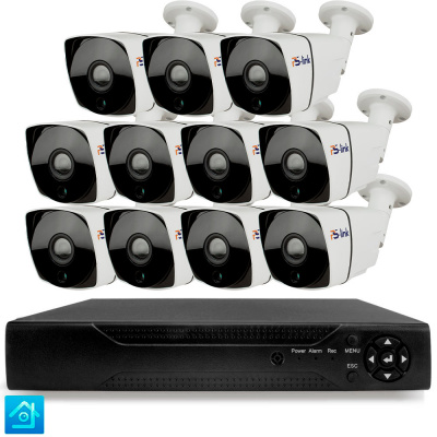 Комплект видеонаблюдения AHD 8Мп Ps-Link KIT-C811HD 11 камер для улицы, ночная съемка, датчик движения