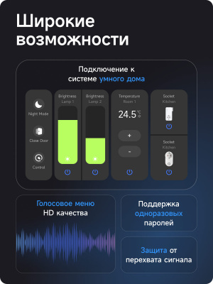 Дверной Wi-Fi замок Ps-Link F5-TY с открыванием по отпечатку пальца, IP65, черный