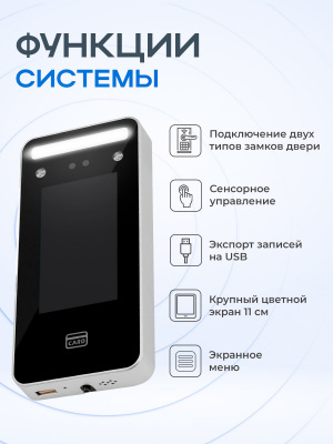 Панель доступа Ps-Link PS-TM06 биометрическая с детекцией лиц