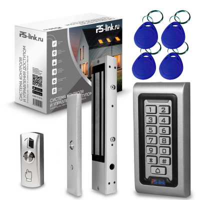 Система СКУД Ps-Link KIT-S601EM-WP-W-280 / магнитный замок на 280 кг / кодовая панель / RFID / WIFI