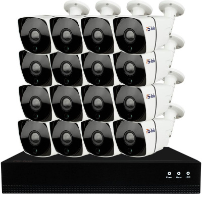 Комплект видеонаблюдения IP 2Мп Ps-Link KIT-С216IP-POE 16 камер с ночной съемкой для улицы, с датчиком движения, питание PoE
