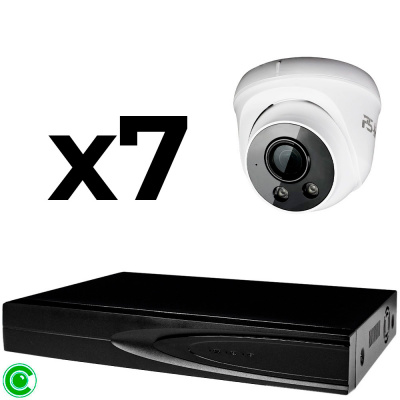 Комплект видеонаблюдения IP 8Мп Ps-Link KIT-A807IP-ST 7 камер для помещения, аналитика, детекция человека, область вторжения