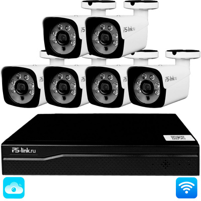 Комплект видеонаблюдения WIFI 5Мп Ps-Link KIT-W506TB