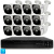 Комплект видеонаблюдения AHD 8Мп Ps-Link KIT-C812HD 12 камер для улицы, ночная съемка, датчик движения