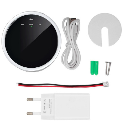 Датчик газа радиоканальный Ps-Link PS-GS20 площадь детекции 100кв.м, беспроводной, 433 МГц, с выходом для автоматического перекрытия клапана