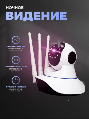 Камера видеонаблюдения WIFI 2Мп Ps-Link G90C беспроводная, для помещения