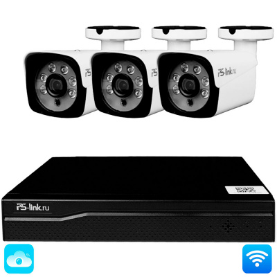 Комплект видеонаблюдения WIFI 3Мп Ps-Link KIT-W303TB
