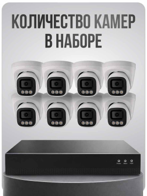 Комплект видеонаблюдения IP 4Мп Ps-Link KIT-A408IP-POE на 8 камер 2560×1440 для помещения