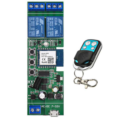 Реле питания WIFI Ps-Link ST-DC2 два канала управления 32В/5В, 3 режима работы, NO/COM/NC, удаленный доступ
