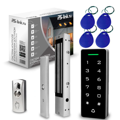 Система СКУД PS-Link KIT-T1202EM-WP-W-350 / эл. магнитный замок 350кг / кодовая панель / RFID / WIFI